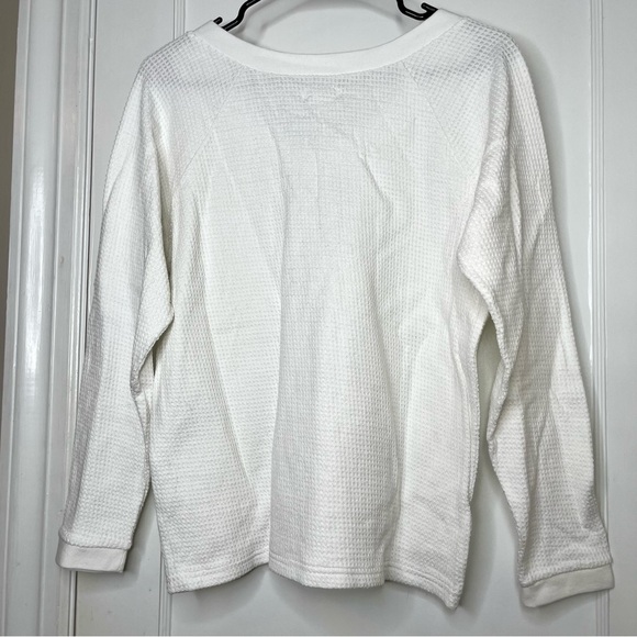Garnet Hill Long Sleeve White V Neck Sweater Size XS - Picture 6 of 7